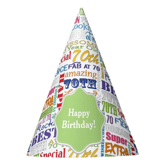 Chapeaux De Fètes Cadeaux Uniques Et Spéciaux 70e Anniversaire (Devant)