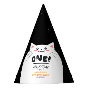 Chapeaux De Fètes Cadre de chat mignon avec des étoiles scintillante