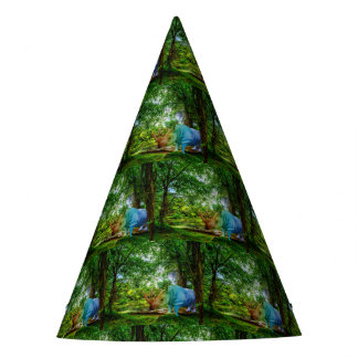 Chapeaux De Fètes Cadre tropical luxuriant de SlipperyJoe rhinoceros