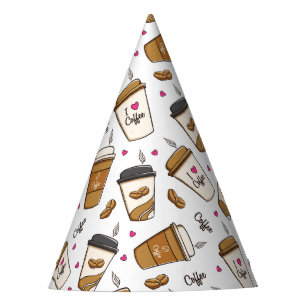 Chapeaux De Fètes Cafés, Fèves de café, Amateur de café, Coeurs
