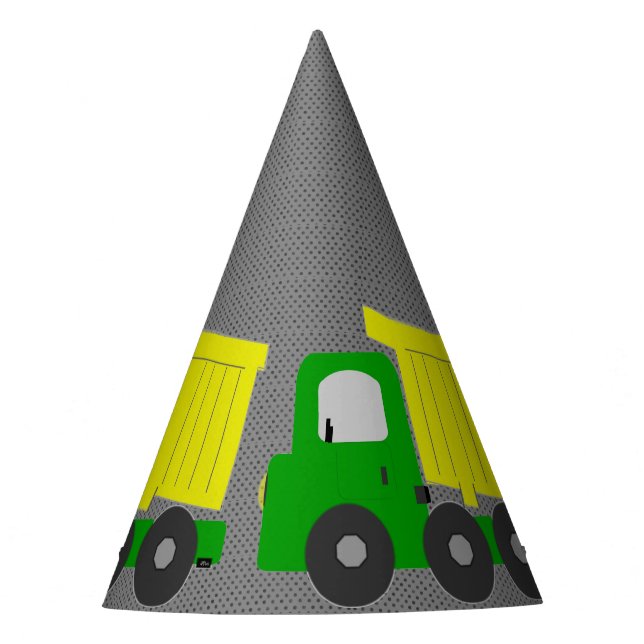 Chapeaux De Fètes Camion à vidange jaune (Devant)