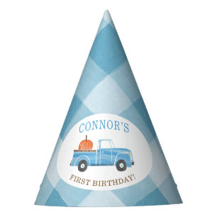 Chapeaux De Fètes Camion bleu et CITROUILLE sur mesure Automne 1er a