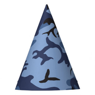 Chapeaux De Fètes Camouflage Bleu Marine, Militaire, Armée