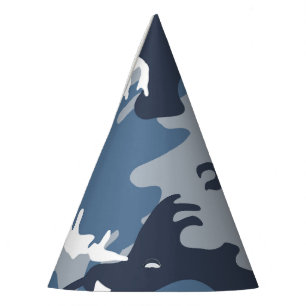 Chapeaux De Fètes Camouflage neige hivernale bleue, Militaire, Armée