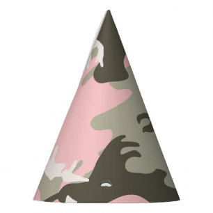 Chapeaux De Fètes Camouflage rose et vert, Militaire, Armée