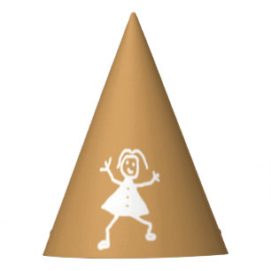 Chapeaux De Fètes Caractère puéril de dessin sur toute couleur