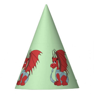 Chapeaux De Fètes Caricature Dragon Rouge