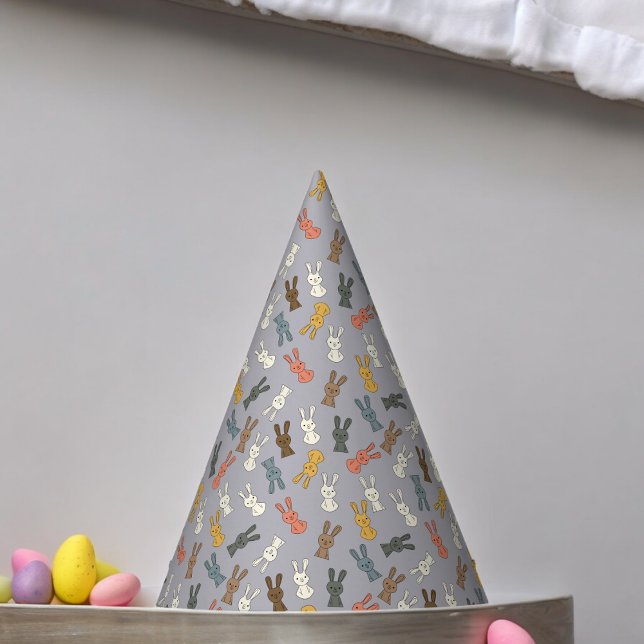 Chapeaux De Fètes Caricature lapin de Pâques (rabbit cartoon bunny Paper party hat, Kids,adults,party birthday hat,Baby Shower,wedding,celebration)
