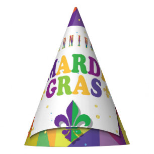 Chapeaux De Fètes Carnaval de Mardi Gras Arlequin Fleur de Lis Diamo