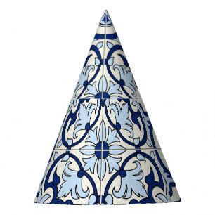 Chapeaux De Fètes Carreaux marocains : Bleus Motifs magnifiques.