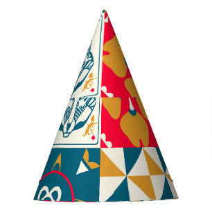 Chapeaux De Fètes Carrelage bleu : Arrière - plan Vintage en mosaïqu