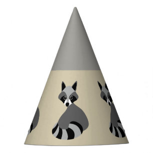 Chapeaux De Fètes Carte graphique Cute Raccoon
