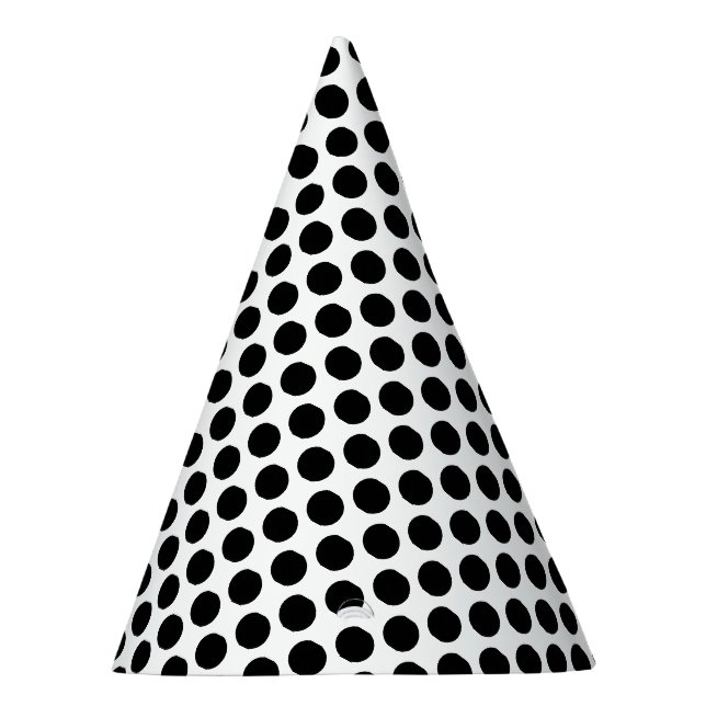 Chapeaux De Fètes Casquette blanc chic avec points noirs brillants e (Droite)