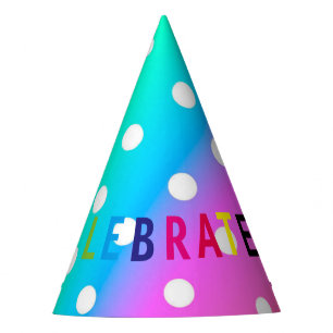 Chapeaux De Fètes Casquette de fête/Arc-en-ciel et Pois