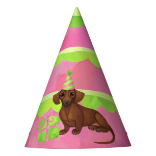 Chapeaux De Fètes Casquette de fête d'anniversaire de Dachshund ros