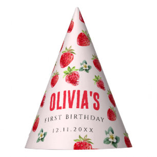 Chapeaux De Fètes Casquette de fête d'anniversaire de fraise