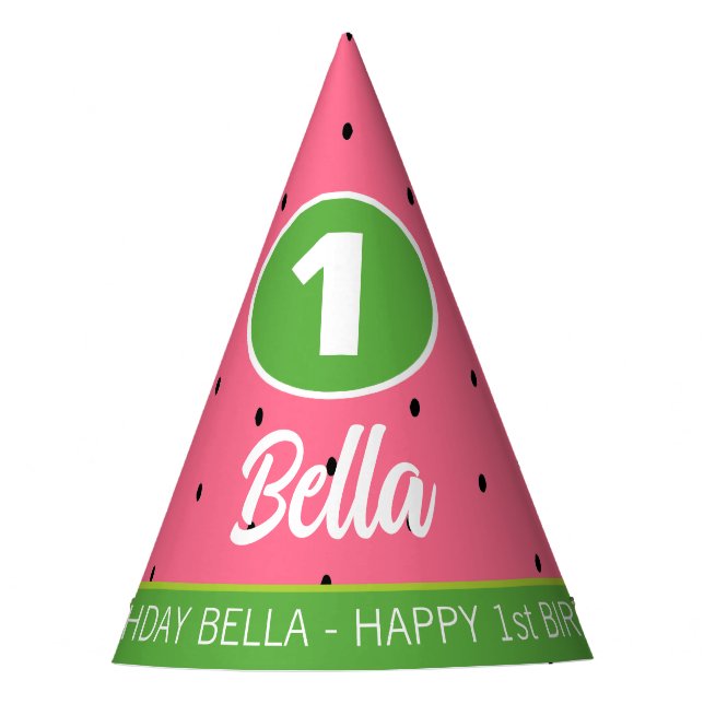 Chapeaux De Fètes Casquette de fête d'anniversaire de la pastèque (Devant)