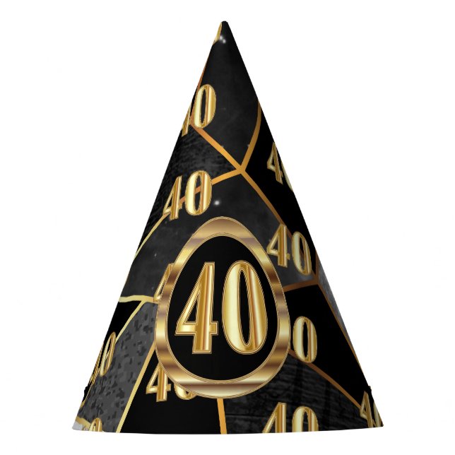 Chapeaux De Fètes casquette de fête du 40e anniversaire (Devant)