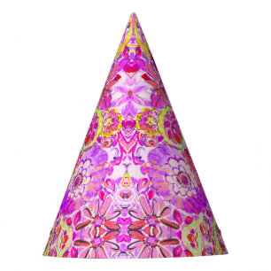 Chapeaux De Fètes Casquette de la fête des fleurs abstraites mignonn