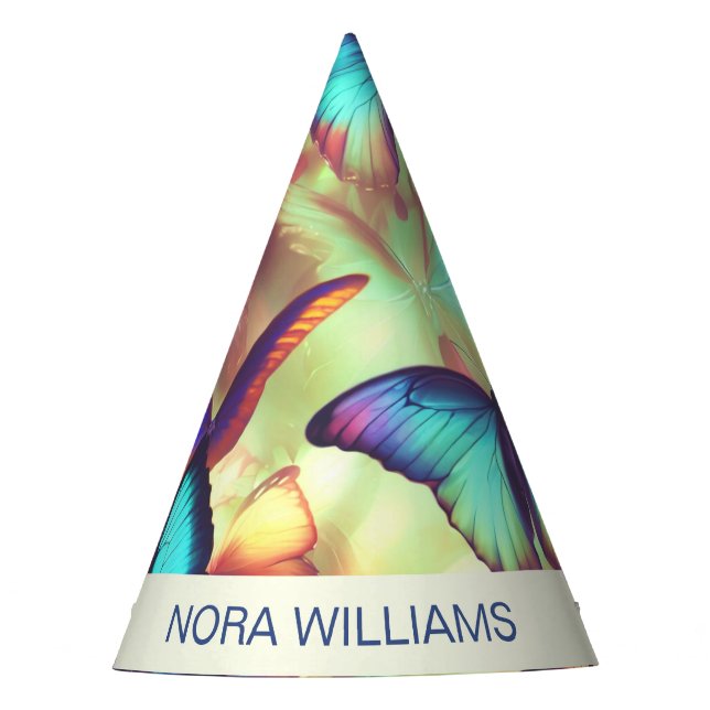 Chapeaux De Fètes Casquette de la fête des papillons personnalisé (Devant)