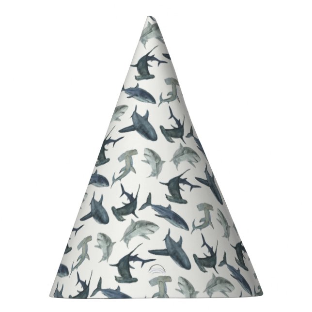 Chapeaux De Fètes Casquette de la fête du requin avec requins d'aqua (Droite)