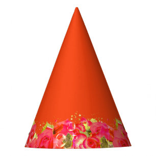Chapeaux De Fètes Casquette de la fête Rose rose et orange