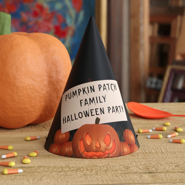 Chapeaux De Fètes Casquette de la partie Citrouille de Halloween (🎃 Pumpkin Patch Party Hats! Just add your name)