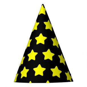 Chapeaux De Fètes Casquette de la partie noire étoile jaune
