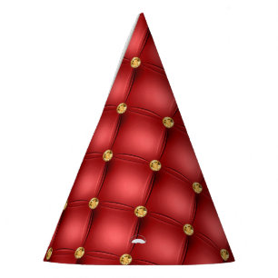 Chapeaux De Fètes Casquette de la partie papier touffu Red Gold Diam