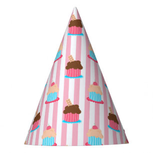 Chapeaux De Fètes Casquette de la soirée Motif Aqua Pink Chocolat Cu