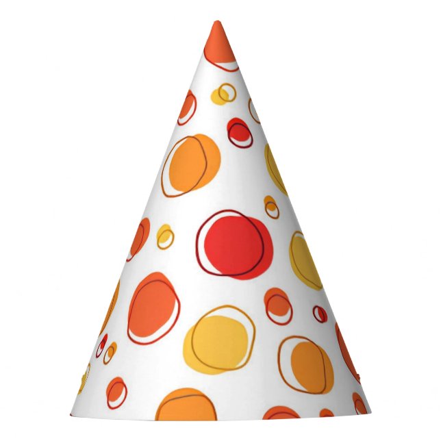 Chapeaux De Fètes Casquette de la soirée Orange Rock Dots (Devant)