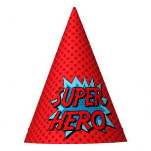 Chapeaux De Fètes Casquette de partie de super héros - point rouge