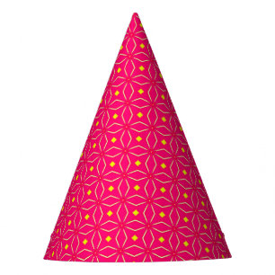 Chapeaux De Fètes Casquette de partie d'impression géométrique rose