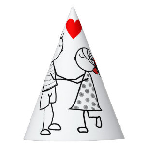 Chapeaux De Fètes Casquette du groupe de papier romantique Couple