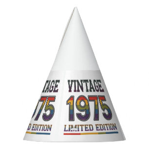 Chapeaux De Fètes Casquette du groupe de papier vintage de 1975