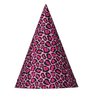 Chapeaux De Fètes Casquette du parti Empreinte de léopard Hot Pink