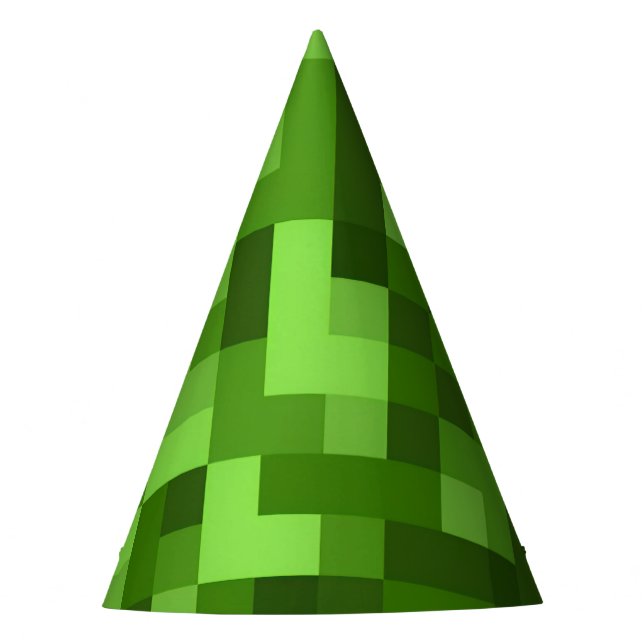 Chapeaux De Fètes Casquette du parti Green Chunky Pixel (Devant)