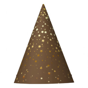 Chapeaux De Fètes Casquette du parti Petite Golden Stars - Brown