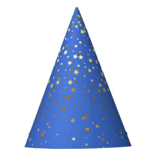 Chapeaux De Fètes Casquette du parti Petite Golden Stars - Royal Blu
