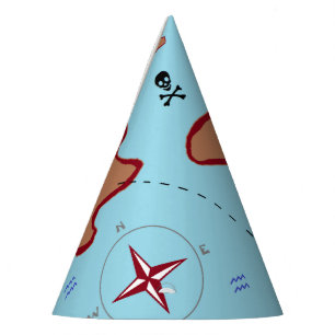Chapeaux De Fètes Casquette du parti "Pirate Map"
