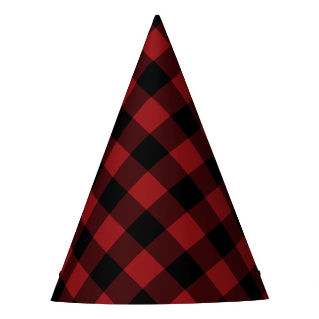 Chapeaux De Fètes Casquette du parti Red Plaid (Devant)