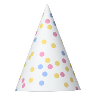 Chapeaux De Fètes Casquette en pastel de partie de confettis