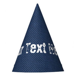 Chapeaux De Fètes Casquette Faux Blue Jeans Party avec texte personn