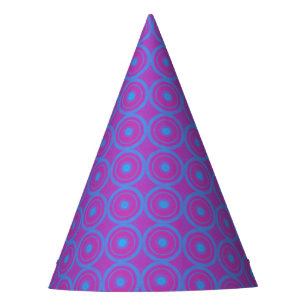 Chapeaux De Fètes Casquette géométrique circulaire bleu et violet