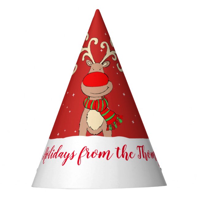 Chapeaux De Fètes Casquette nommé rouge de grand renne d'andouillers (Devant)