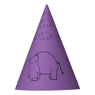 Chapeaux De Fètes casquette pourpre de partie d'hippopotame