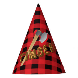 Chapeaux De Fètes Casquette rouge de fête d'anniversaire de plaid de