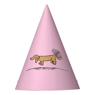 Chapeaux De Fètes Casquettes de la fête rose de Dachshund