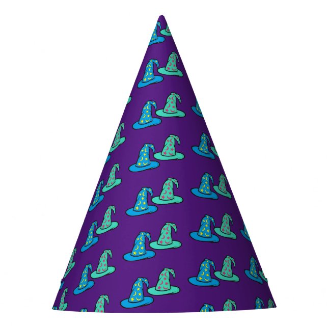 Chapeaux De Fètes Casquettes de l'Assistant Bleu + Turquoise (Devant)
