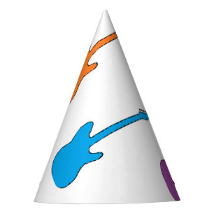 Chapeaux De Fètes Casquettes de partie de guitare d'arc-en-ciel